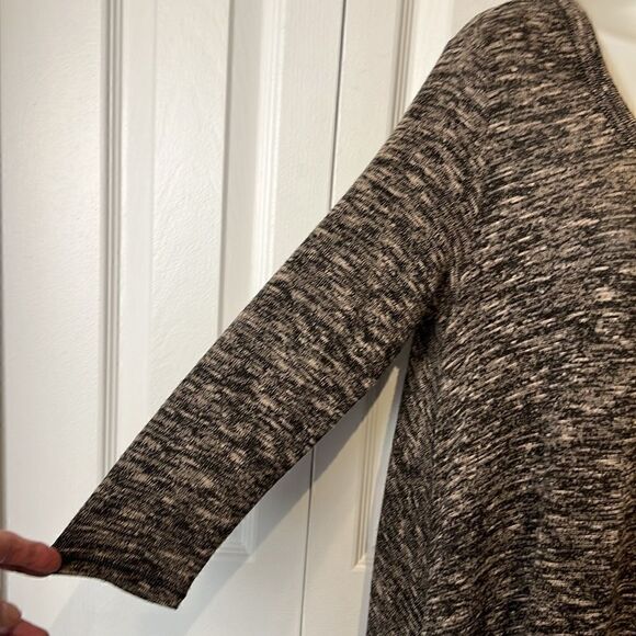 Max Studio Black/Grey/White Heathered Asymmetrical Swing Dress Size M - Picture 6 of 13